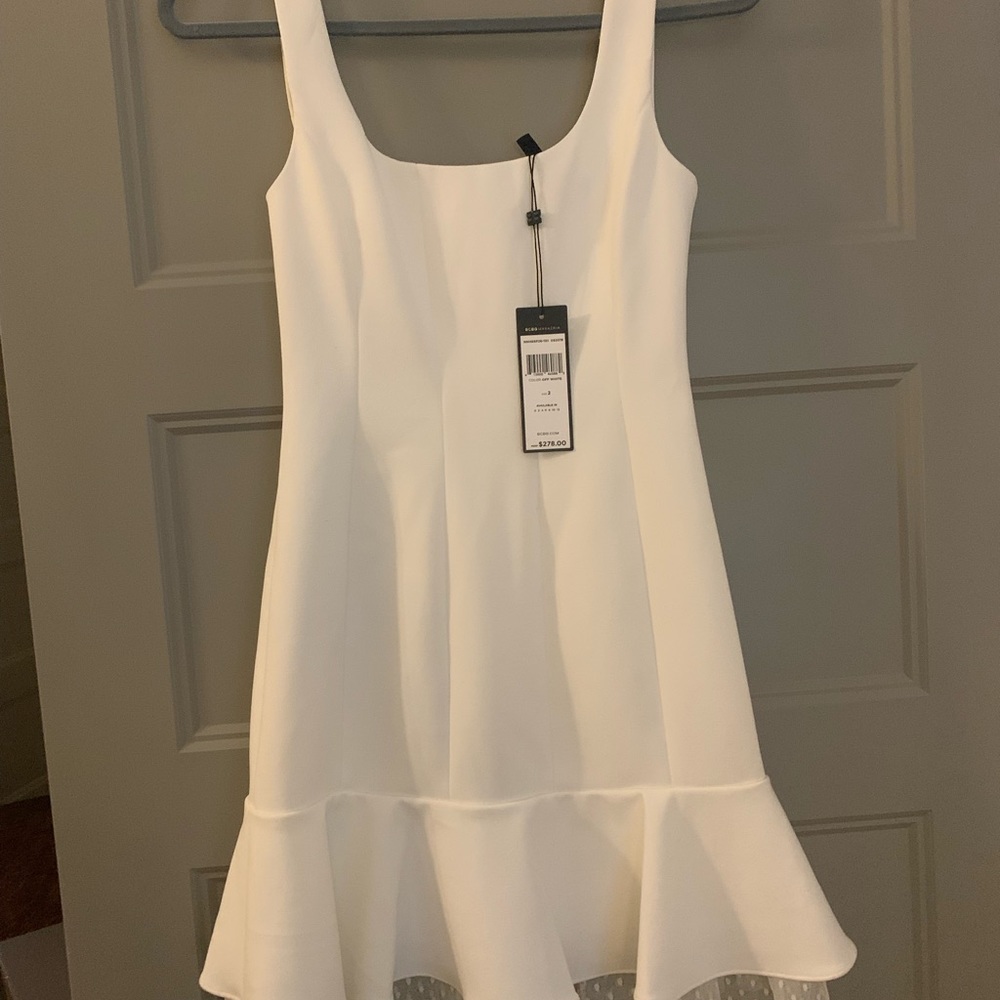 Perfect for the Bride to Be! White BCBG NWT dress.